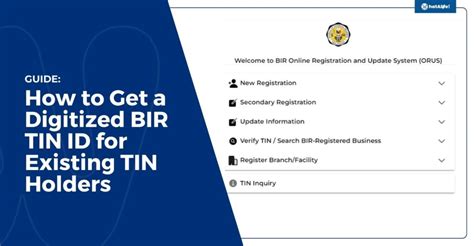 How to Get BIR Digital TIN ID for Existing TIN Holders.
